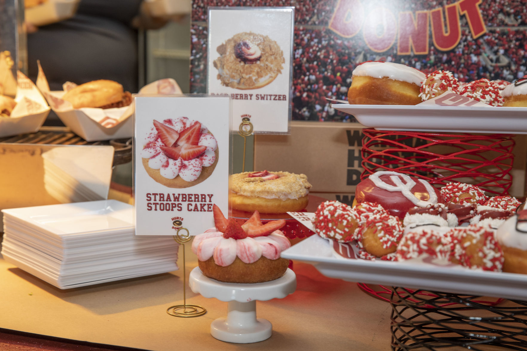 Hurts Donuts Strawberry Stoops Cake